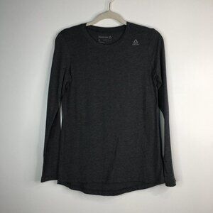 Reebok Long Sleeve Athletic Shirt Gray Small